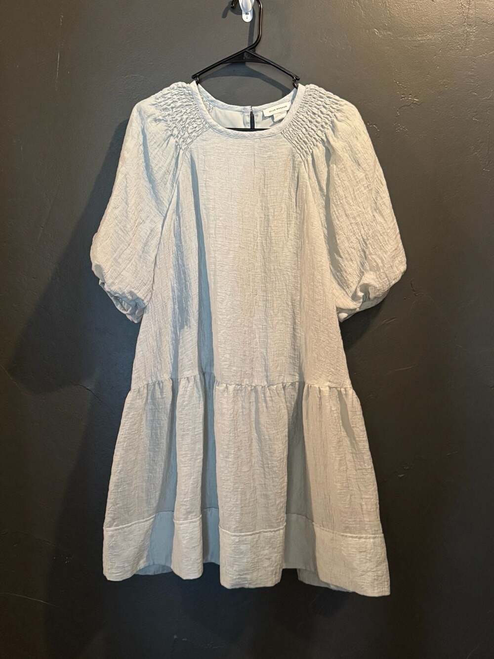 Club Monaco Smocked Puff Sleeve Tiered Mini Dress
Women’s Large